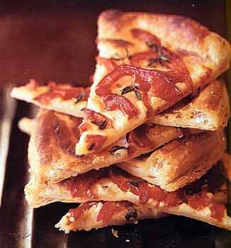 Red pepper and Boursin tarts