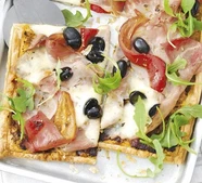 Red pepper, ham & cheese tart