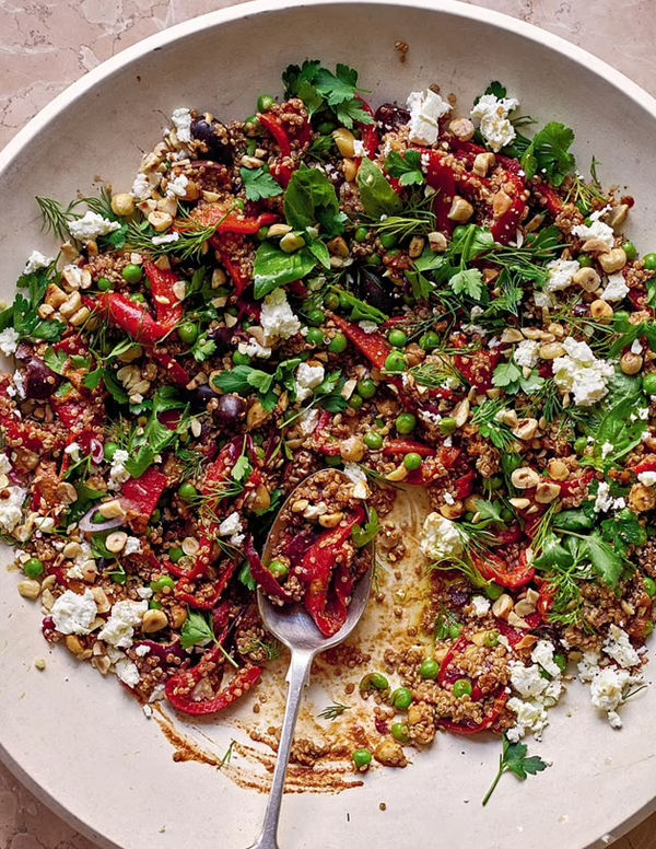 Red pepper quinoa salad