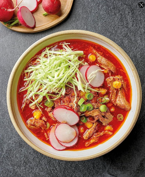 Red pork soup (Pozole rojo)