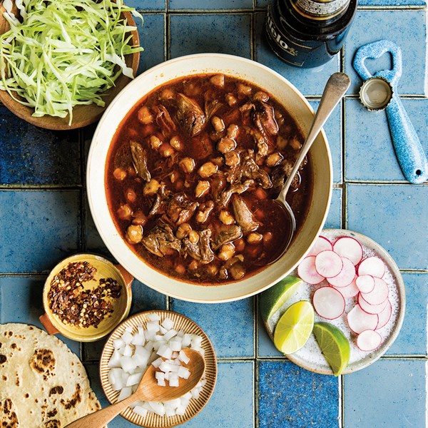 Red posole with pork