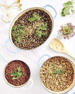 Red quinoa with herbes