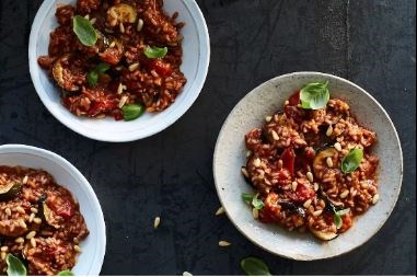 Red ratatouille risotto