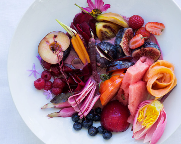 Red salad with pickled beet vinaigrette