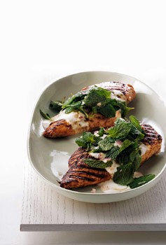 Red snapper with cilantro, garlic, and lime