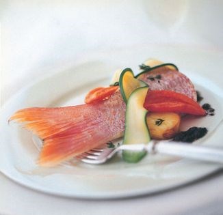 Red snapper with tomato confit and tapenade