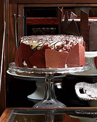 Red velvet beet cake with crème fraîche icing