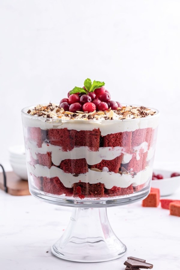 Red velvet cake trifle