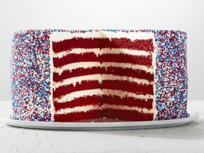 Red velvet fireworks cake