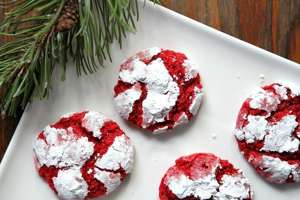 Red velvet gooey butter cookies