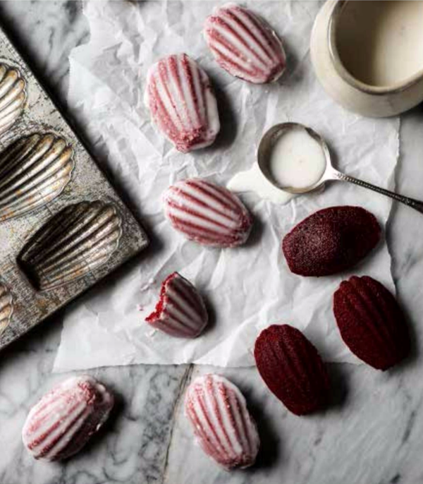 Red velvet madeleines