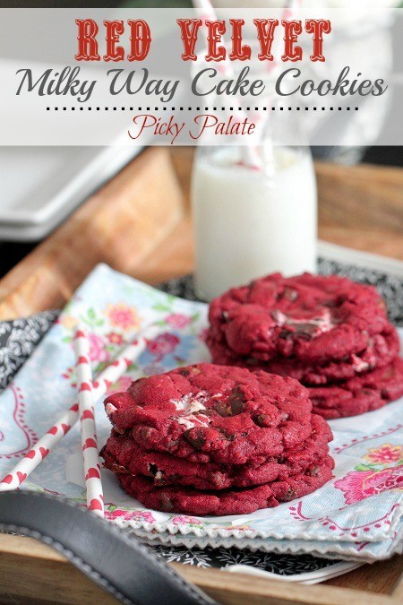 Red velvet Milky Way cake cookies