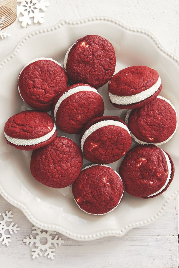 Red velvet sandwich cookies