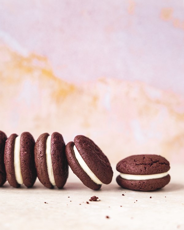 Red velvet sandwich cookies