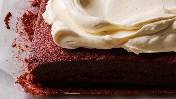 Red-velvet slab cake