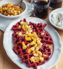Red velvet waffles