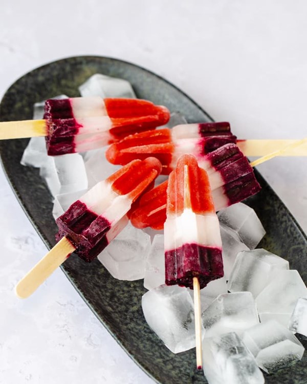 Red, white & blue popsicles