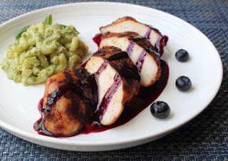 Red, white & blueberry grilled chicken