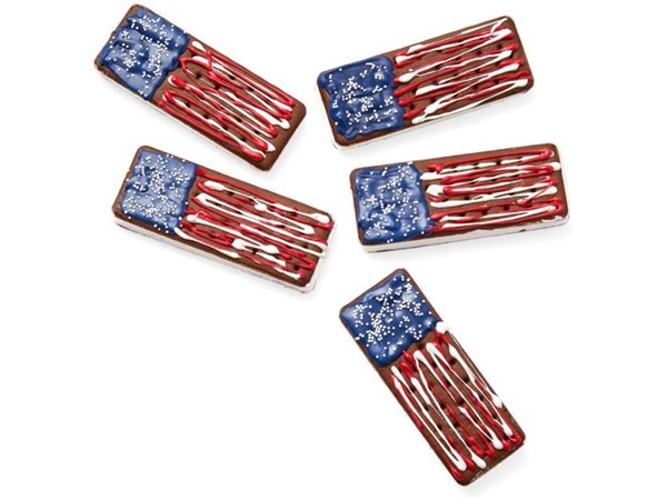 Red, white and blue ice cream sandwiches
