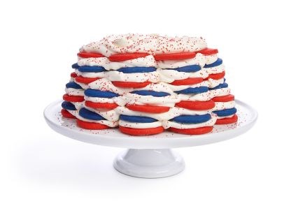 Red, white and blue icebox cake