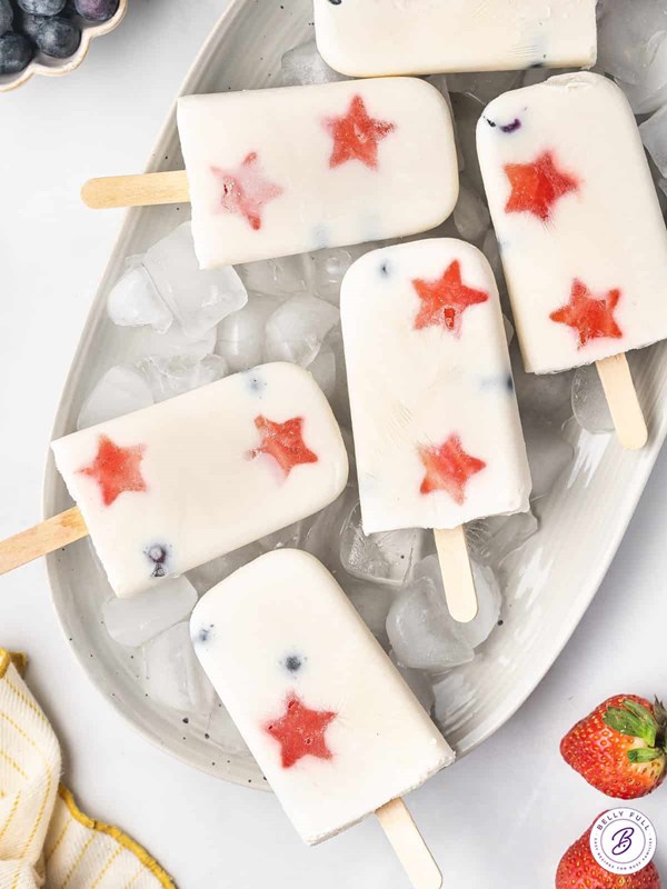 Red white and blue popsicles