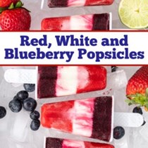 Red white and blueberry popsicles