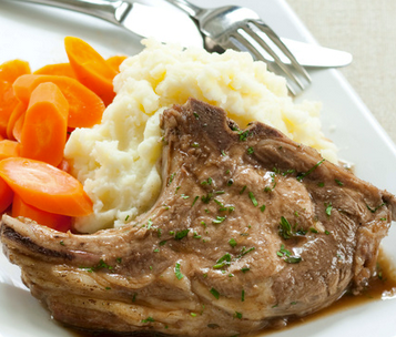 Red wine-braised pork chops