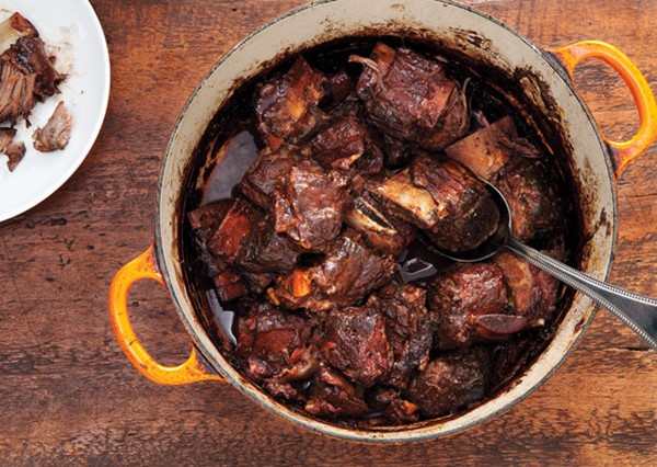 Red wine-braised short ribs