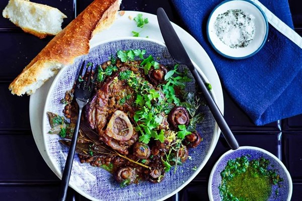 Red-wine-braised veal osso buco