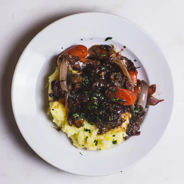 Red wine-braised venison (or lamb)