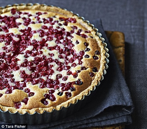 Redcurrant mazarin tart