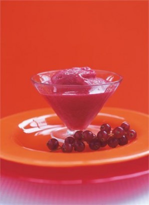 Redcurrant slush sorbet