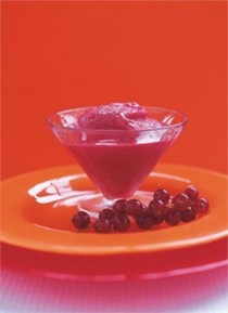 Redcurrant slush sorbet