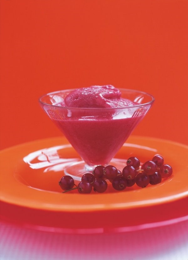 Redcurrant slush sorbet