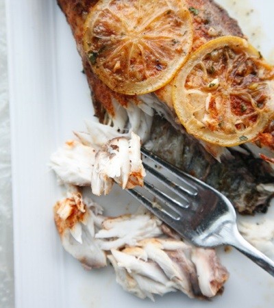 Redfish on the half shell 