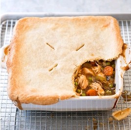 Reduced-fat chicken pot pie