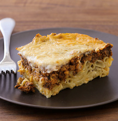 Reduced fat Greek lasagna (Pastitsio)