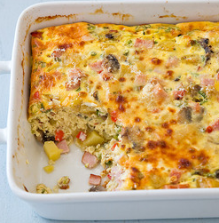 Reduced-fat potato and egg breakfast casserole