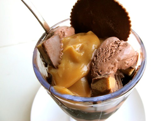 Reese's peanut butter cup sundae