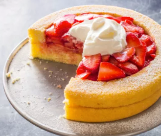 Refined strawberry shortcake