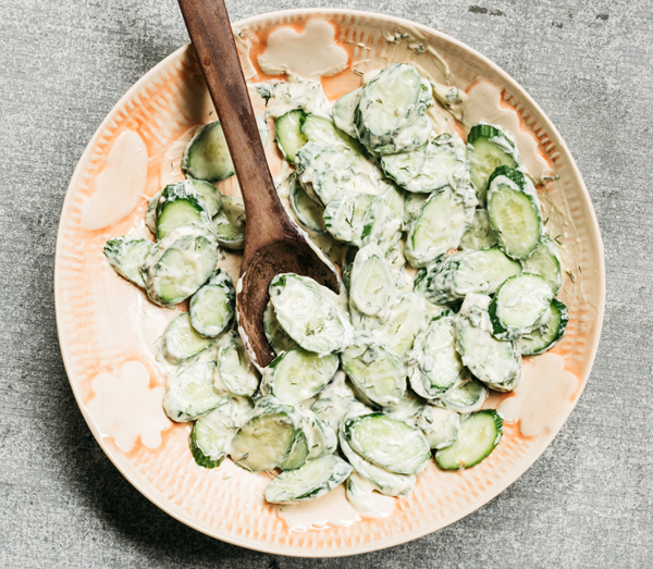 Refreshing cucumber salad