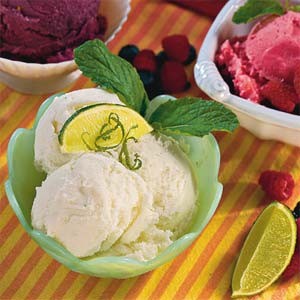Refreshing lime sherbet