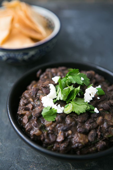 Refried black beans