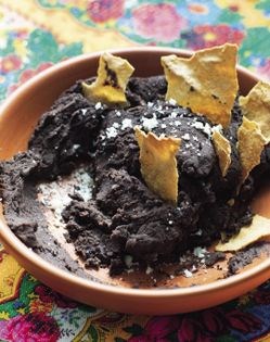 Refried black beans (Frijoles refritos)