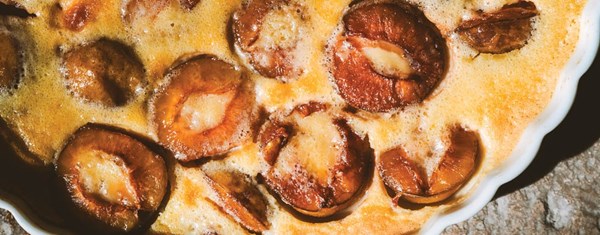 Reine Claude (or other, lesser plums) clafoutis
