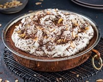 Reine de Saba cake with Grand Marnier whipped cream