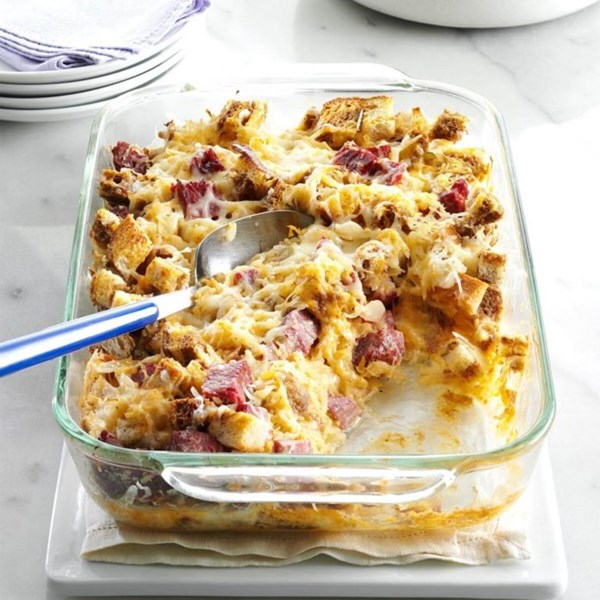 Reuben bread pudding