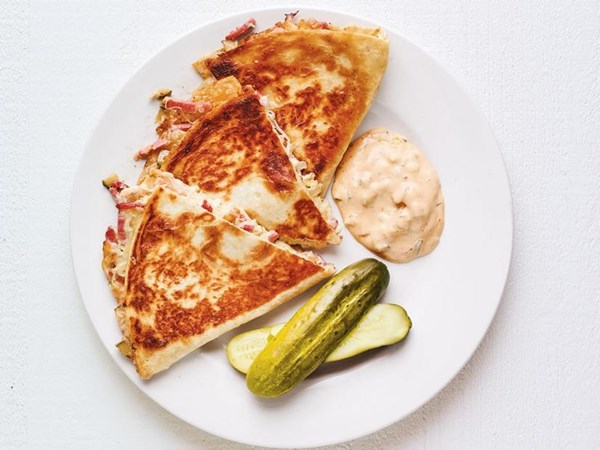 Reuben quesadillas