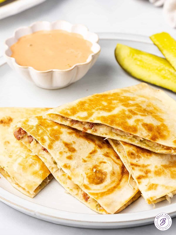 Reuben quesadillas