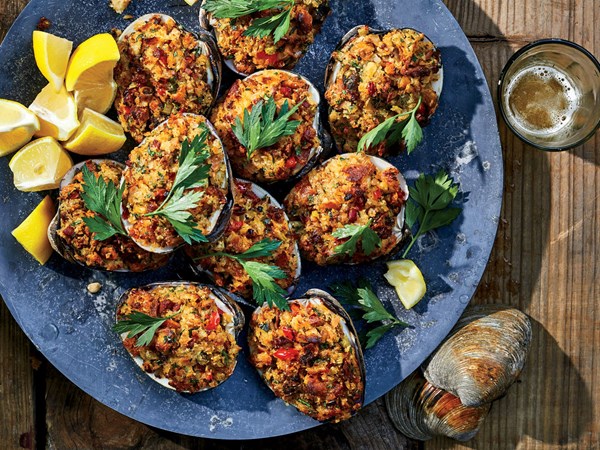 Rhode Island-style clam stuffies